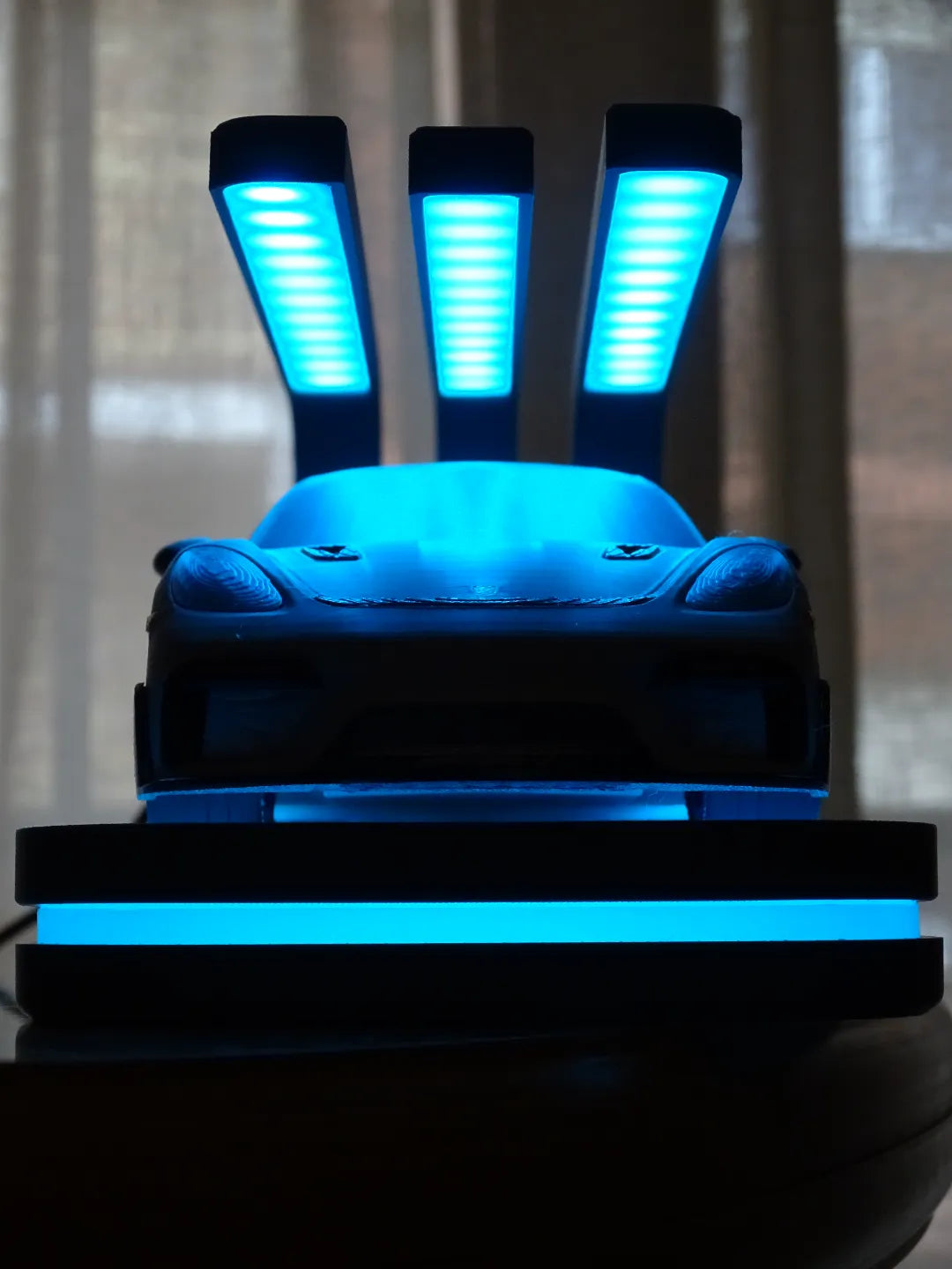 Futuristic RGB Car Showroom Diorama Stand