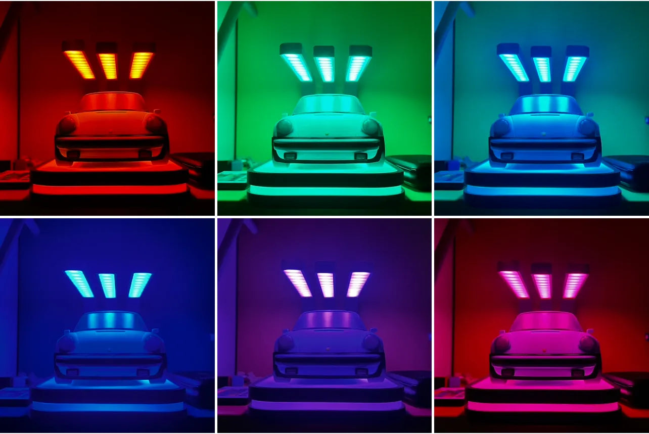 Futuristic RGB Car Showroom Diorama Stand