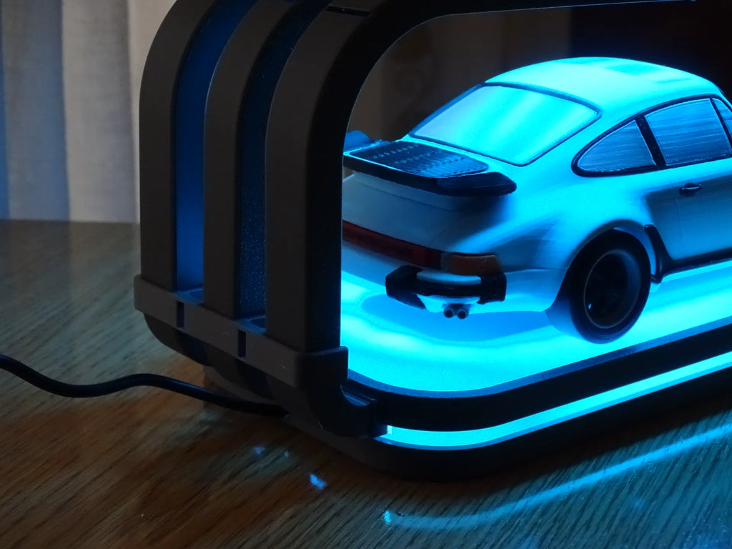 Futuristic RGB Car Showroom Diorama Stand