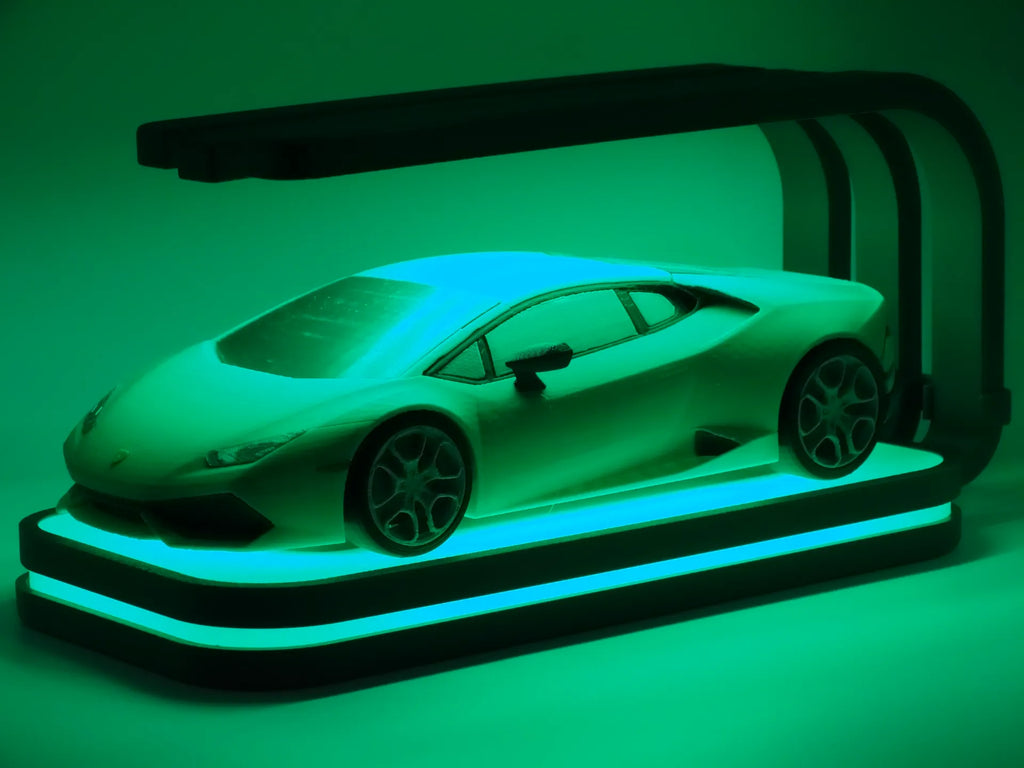 Futuristic RGB Car Showroom Diorama Stand
