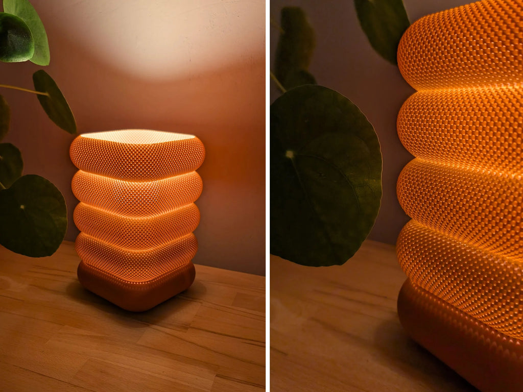retro lamp with basket structure