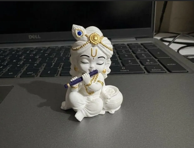 Little Krishna With Matki | 3D Printed Bal Krishna Idol