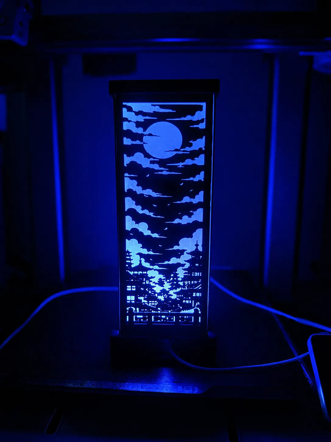 Neo Tokyo LED Shadow Lamp–Japanese Cyberpunk Light