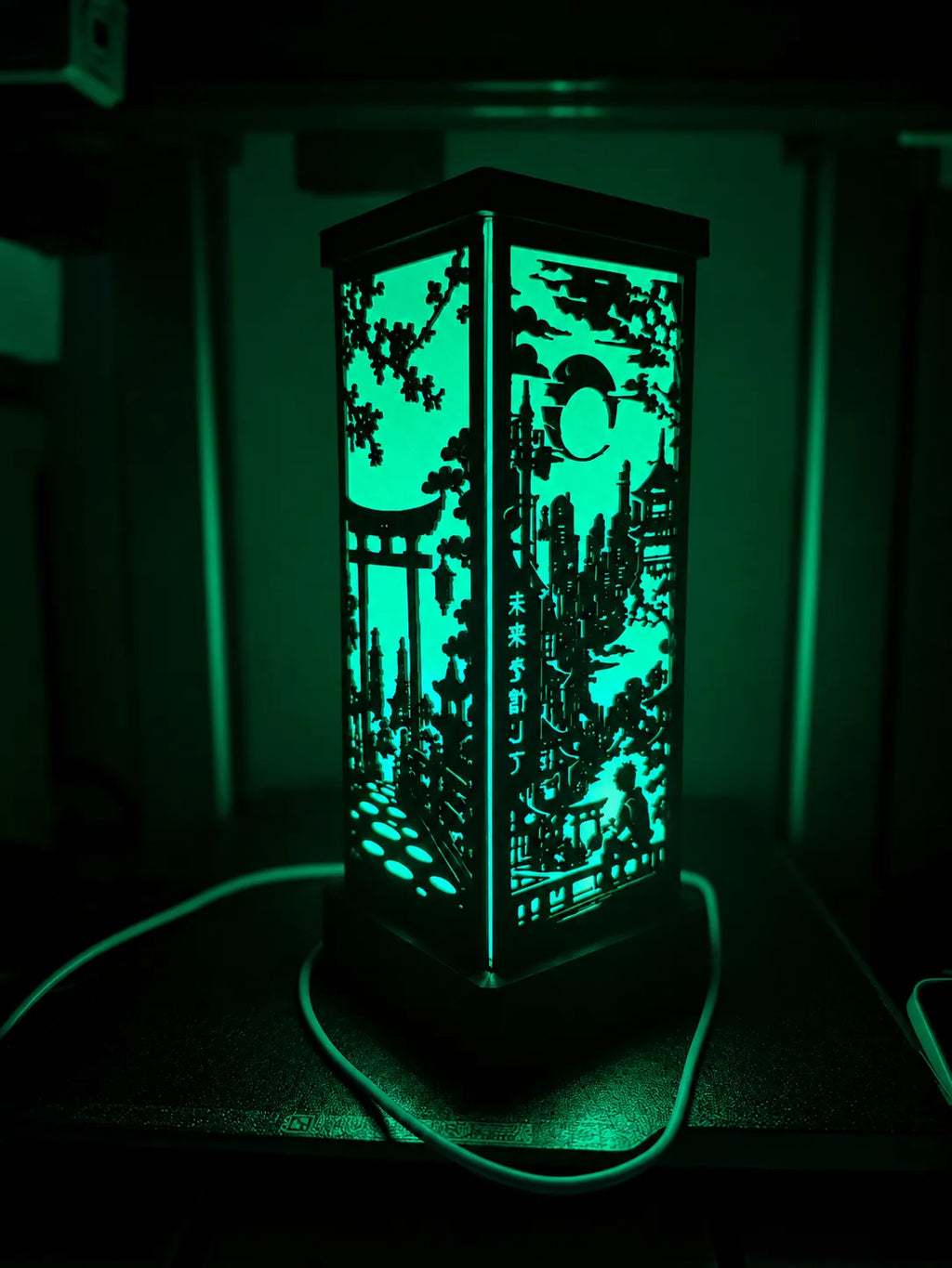 Neo Tokyo LED Shadow Lamp–Japanese Cyberpunk Light