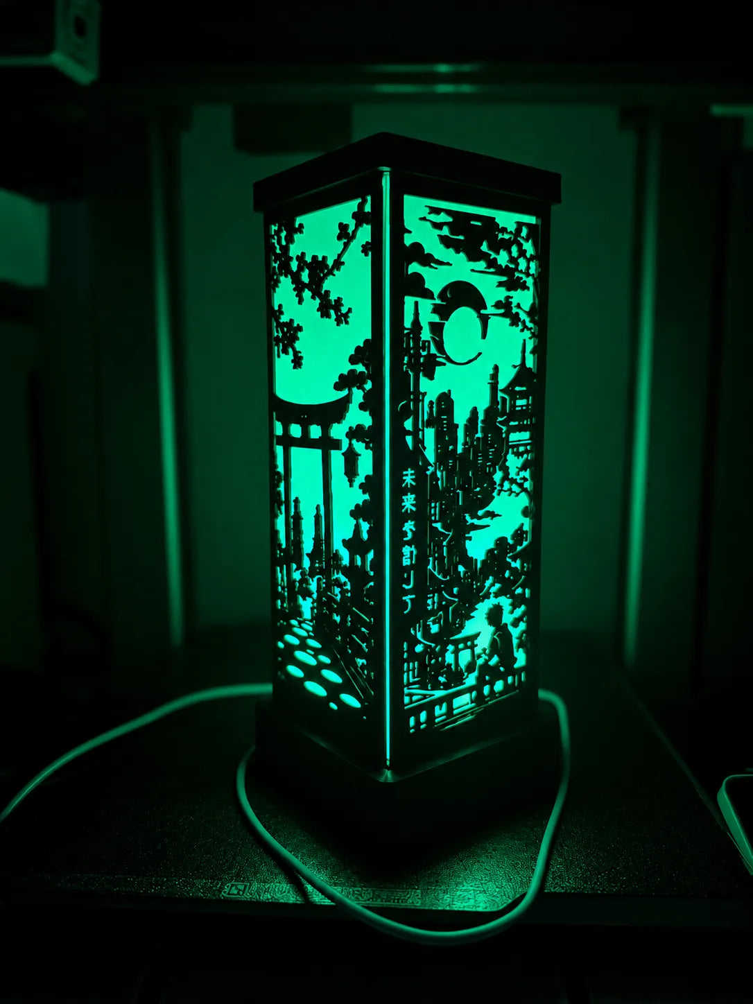 Neo Tokyo LED Shadow Lamp–Japanese Cyberpunk Light