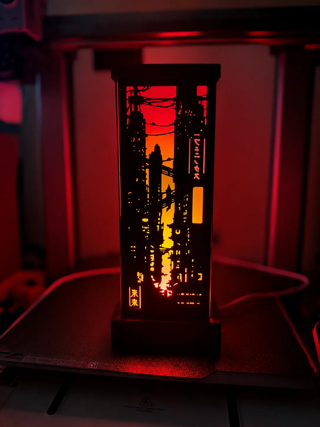 Neo Tokyo LED Shadow Lamp–Japanese Cyberpunk Light