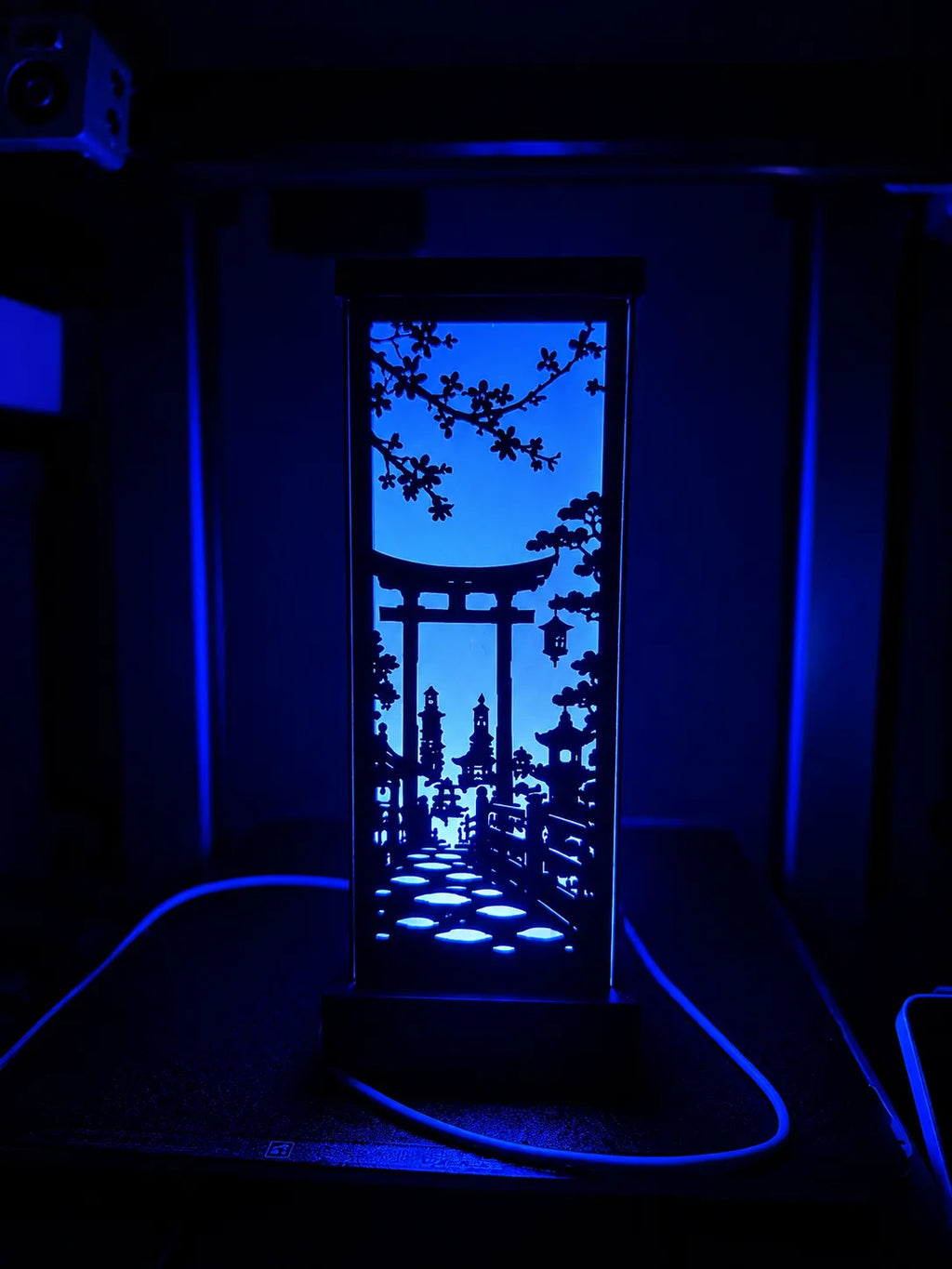 Neo Tokyo LED Shadow Lamp–Japanese Cyberpunk Light