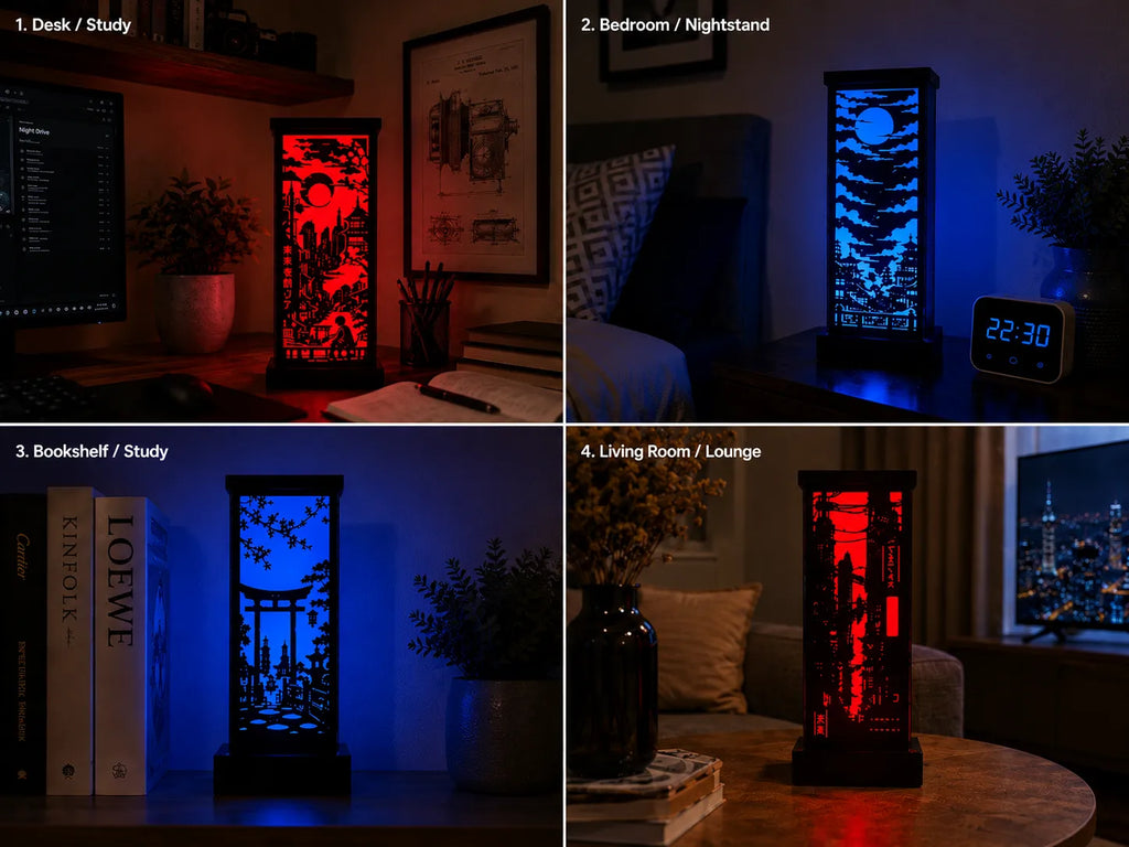 Neo Tokyo LED Shadow Lamp–Japanese Cyberpunk Light